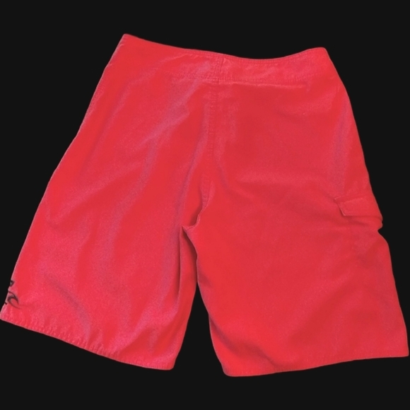 Rip Curl 'Take Over' Board Short, Size 32, Red with Black Trim - Picture 2 of 5